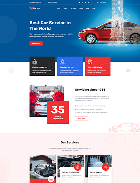 Motor Wash & Cleaning WordPress Theme
