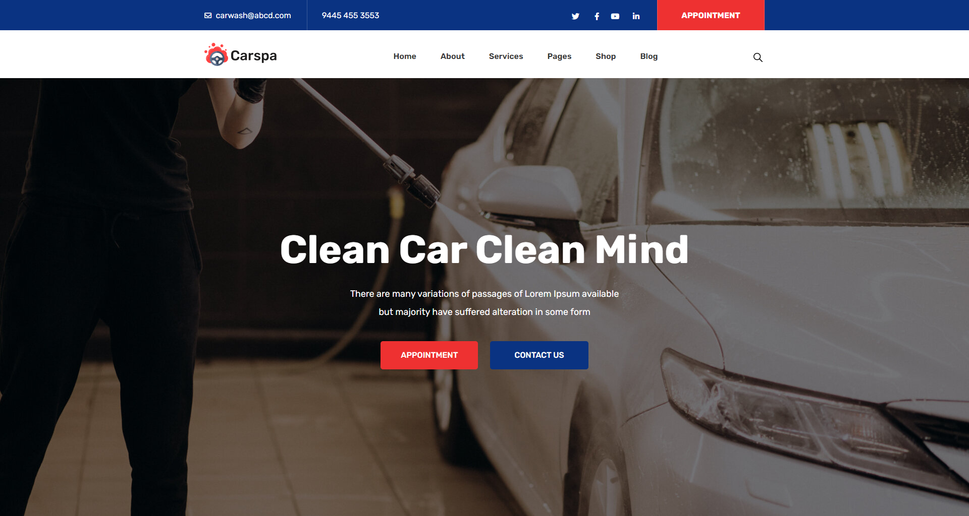 Motor Wash & Cleaning WordPress Theme