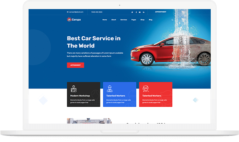 Motor Wash & Cleaning WordPress Theme