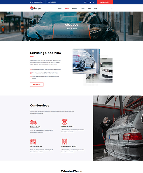 Motor Wash & Cleaning WordPress Theme