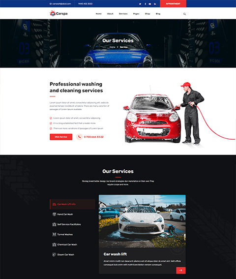 Motor Wash & Cleaning WordPress Theme