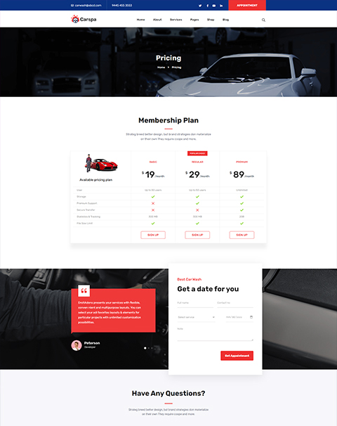 Motor Wash & Cleaning WordPress Theme