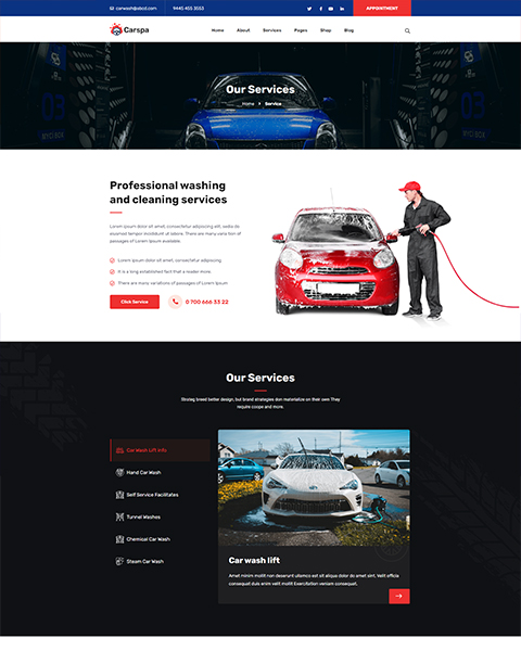 Motor Wash & Cleaning WordPress Theme