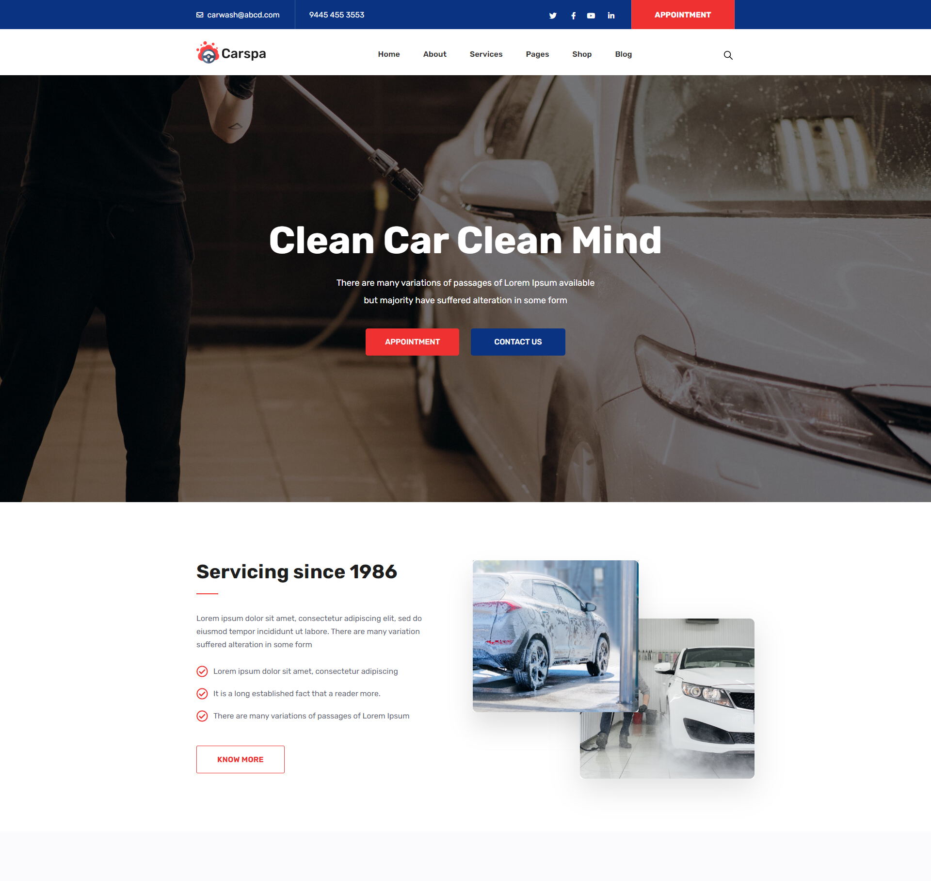 Motor Wash & Cleaning WordPress Theme